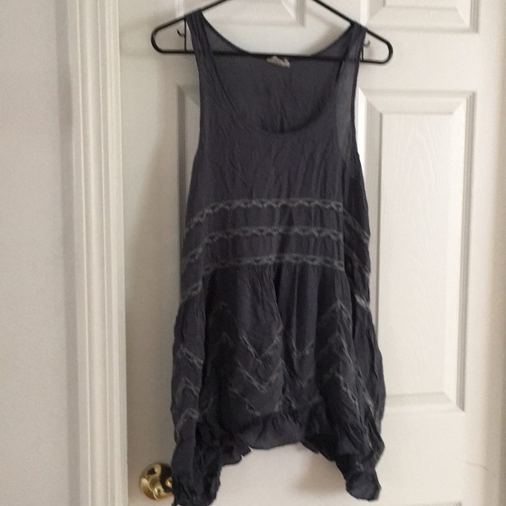 Free People Voile and Lace Trapeze Slip